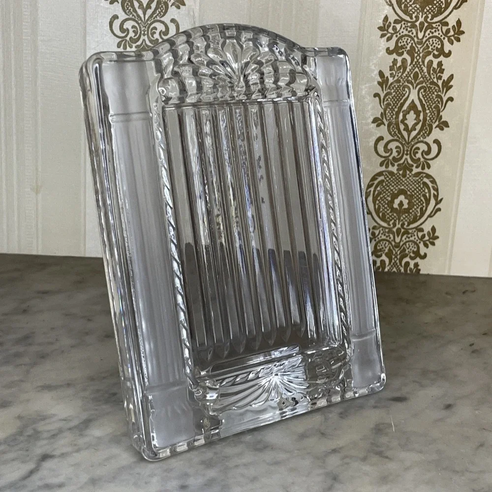 Vintage Mikasa Crystal Picture Frame | Cototillion‎ Art Nouveau Arched Vertical